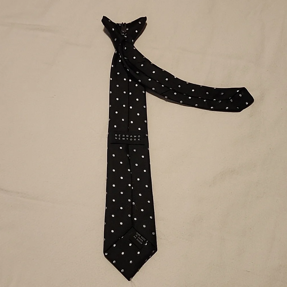 Bergamo Black/White Polka Dot Tie